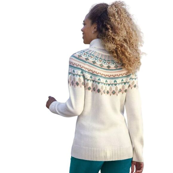 Atlas for Women Womens/Ladies Knitted Roll Neck Sweater / Ecru - Picture 3 of 3